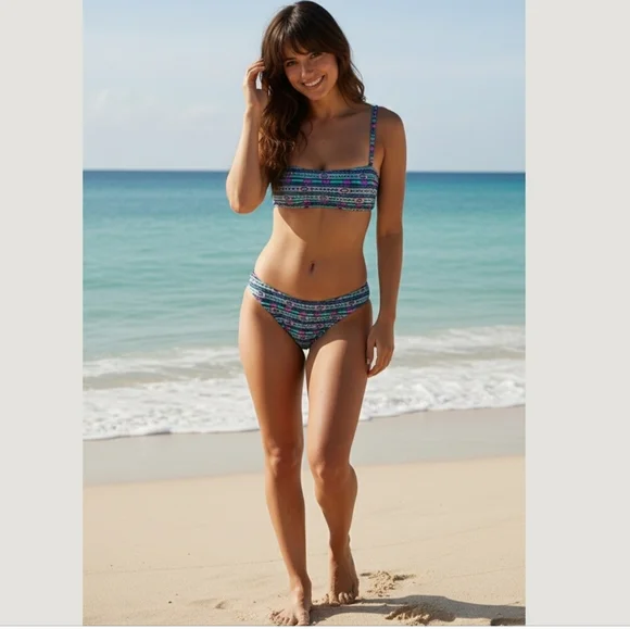 Billabong Hipster Mozaic Bikini Bottom Only - Picture 1 of 9